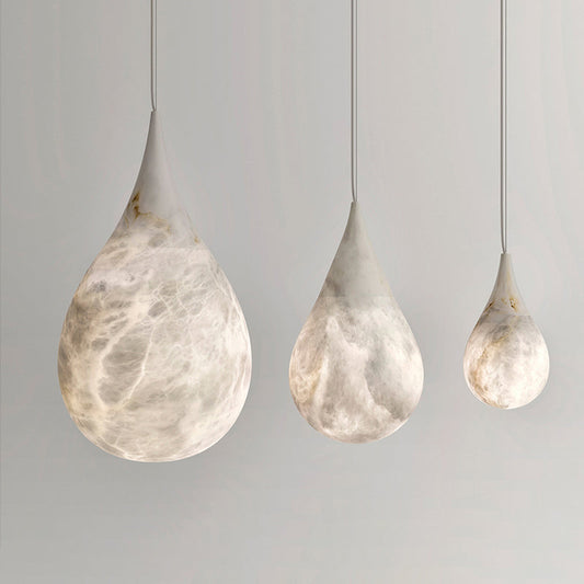 Lorelei Teardrop Alabaster Pendant, Kitchen Island Pendant Lighting