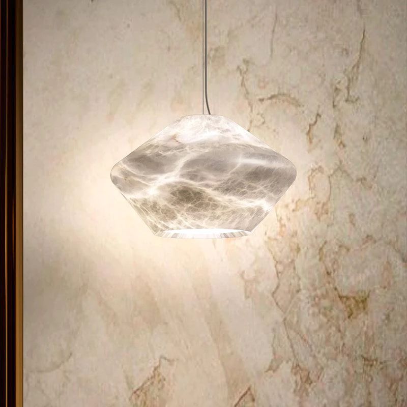 Alabaster Popular Pendant Light, Simple Bedside Pendant Light