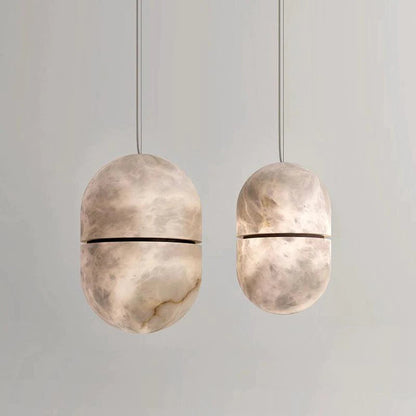 Alabaster Oval Pendant Light, Beautiful Modern Pendant Light