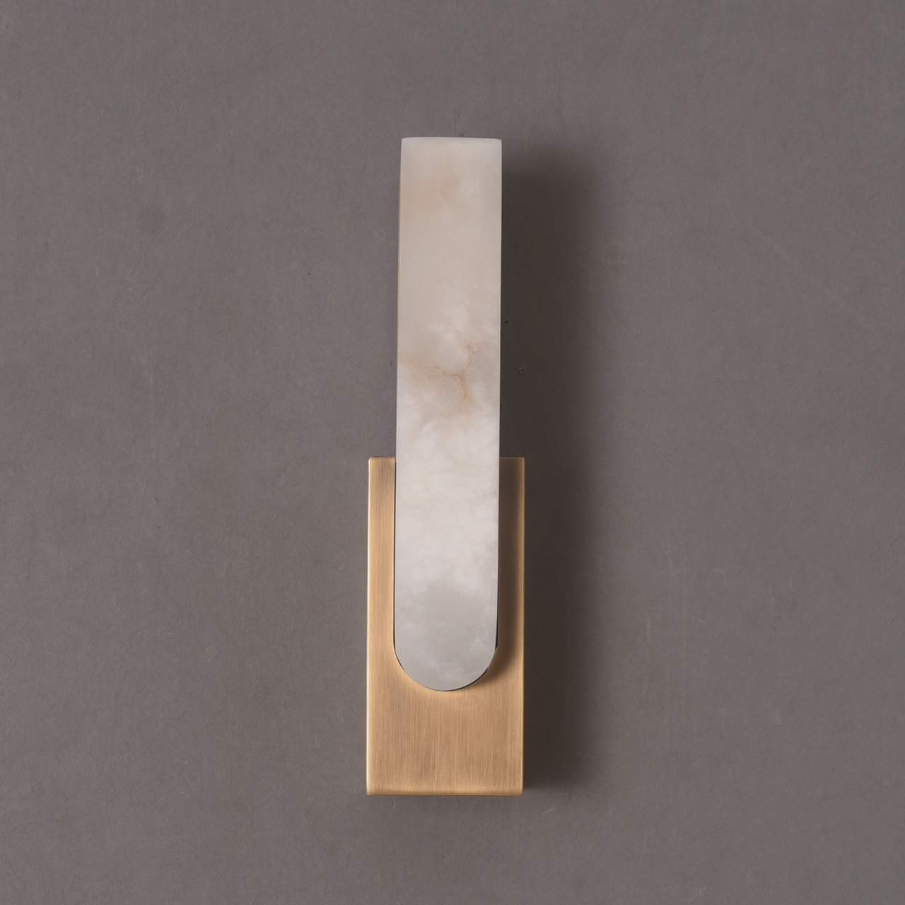 Skyline Alabaster Brass Wall Sconce