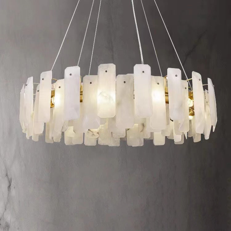 Alabaster Round Chandelier