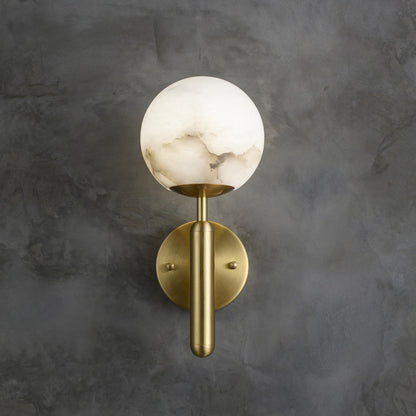 Aurora Alabaster Global Wall Light, Bedroom Wall Light