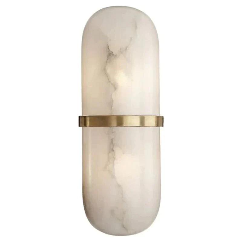 Laurel Alabaster Capsule Wall Sconce for Bedroom