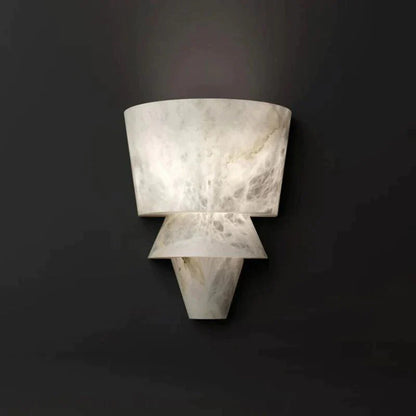 Linden Alabaster Torch Wall Sconce 9'' 12”