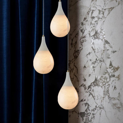 GLOOW Alabaster Raindrop Modern Pendant Light