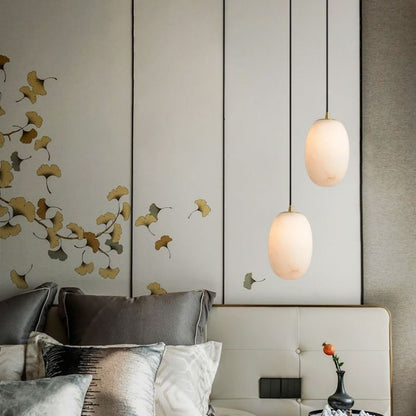 Lithos Alabaster Pendant Light