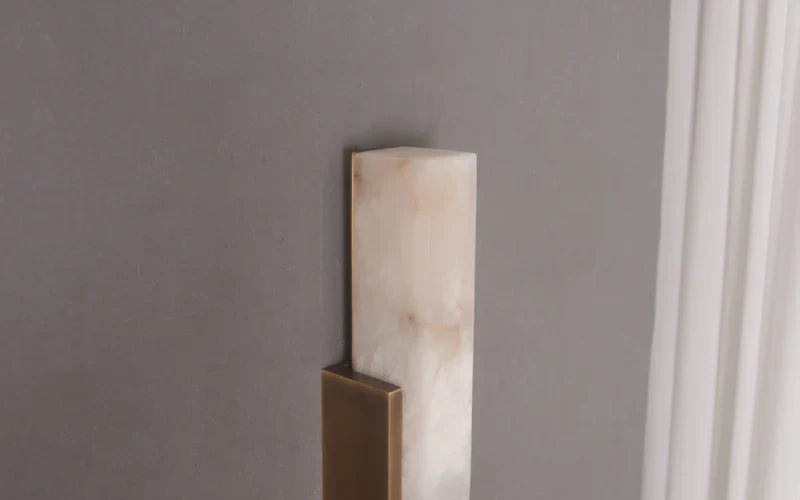 Skyline Alabaster Brass Wall Sconce